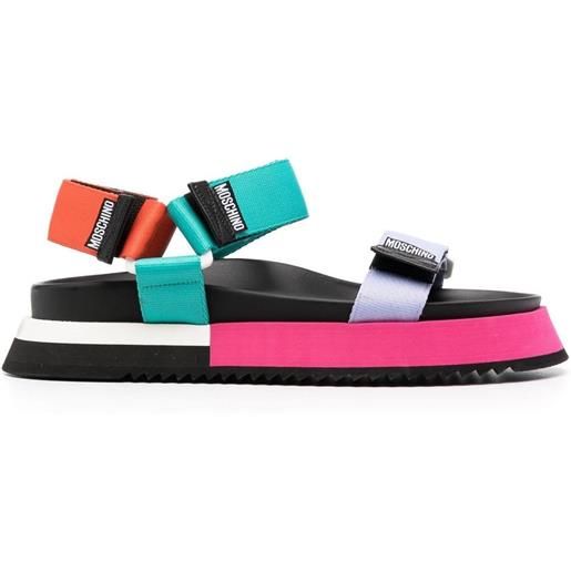 Moschino sandali con design color-block - viola