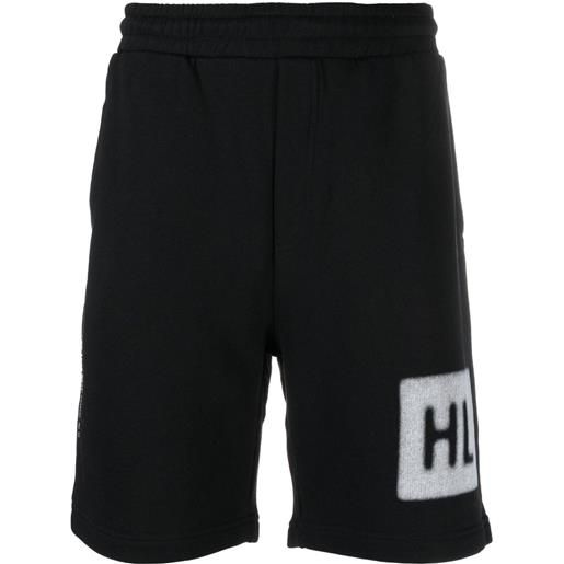 Helmut Lang shorts sportivi con stampa - nero