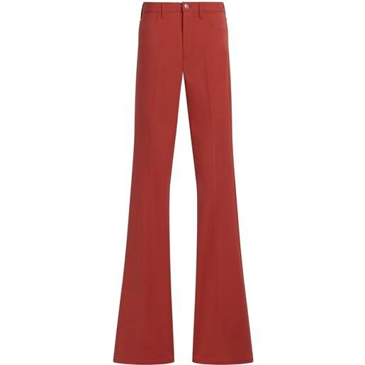 Marni pantaloni svasati con pieghe - rosso