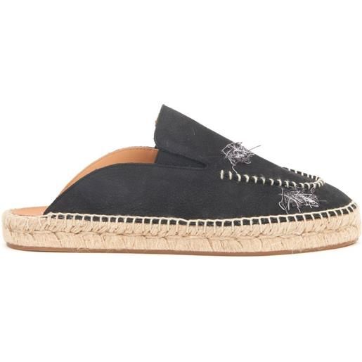 Maison Margiela espadrilles con ricamo - nero