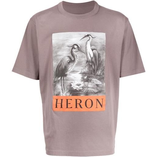 Heron Preston t-shirt con stampa grafica - marrone