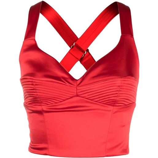 Murmur top crop modello corsetto - rosso