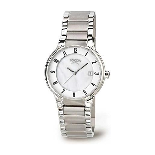 Boccia b3228-01 - orologio da polso, donna, titanio, colore: argento