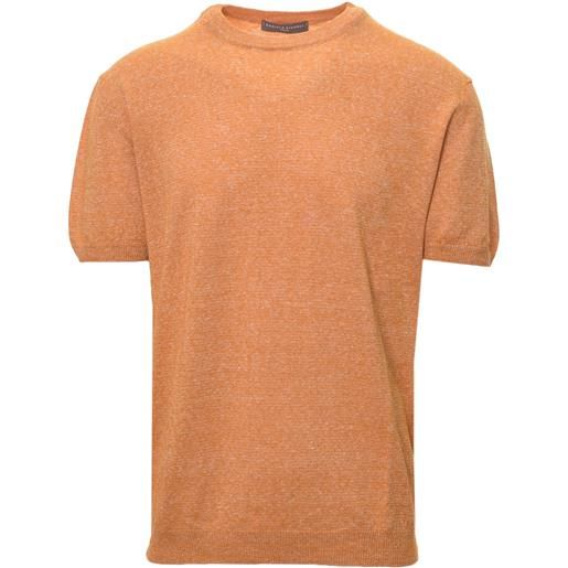 DANIELE FIESOLI t-shirt primavera/estate lino xl / arancione