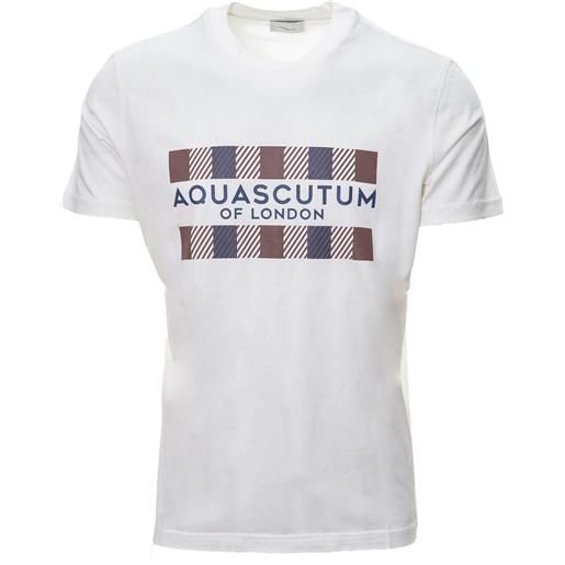 AQUASCUTUM t-shirt primavera/estate cotone s / bianco