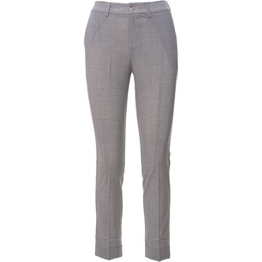 HAND pantaloni primavera/estate lana vergine 40 / grigio chiaro