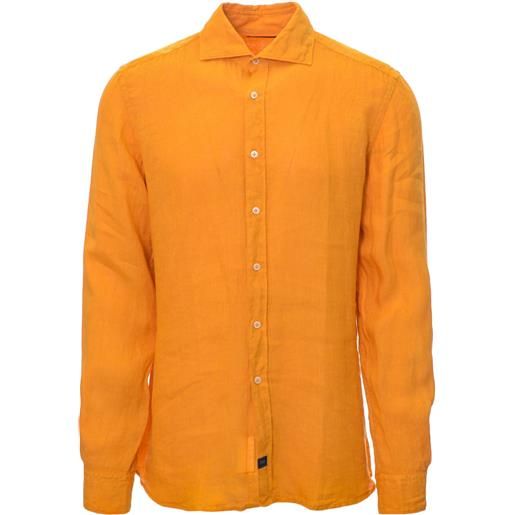 FAY camicie primavera/estate lino m / arancione