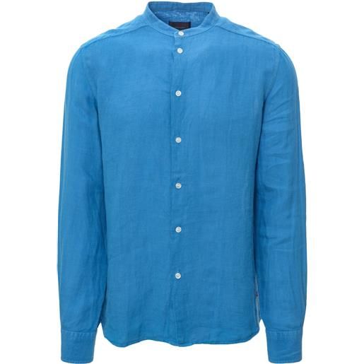 PEUTEREY camicie primavera/estate lino m / blu