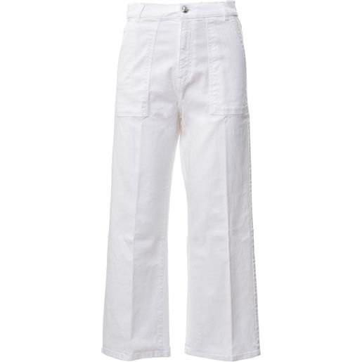 FAY pantaloni primavera/estate cotone 27 / bianco