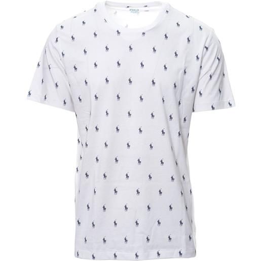 RALPH LAUREN t-shirt primavera/estate cotone l / bianco
