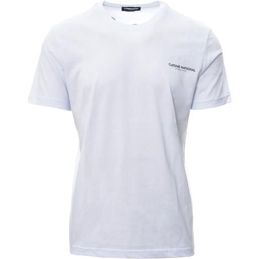 CoSTUME NATIONAL t-shirt primavera/estate cotone l / bianco