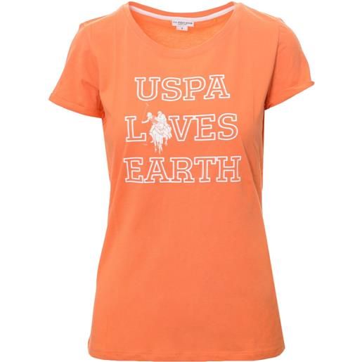 U.S.POLO t-shirt primavera/estate cotone s / arancione