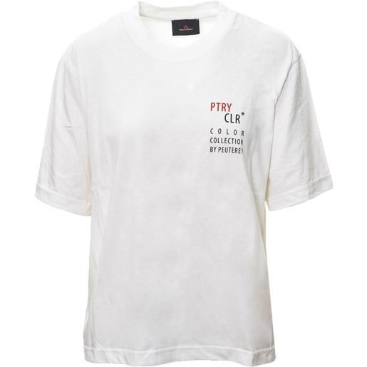 PEUTEREY t-shirt primavera/estate cotone s / bianco