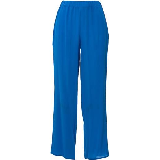 KANGRA pantaloni primavera/estate seta 40 / blu