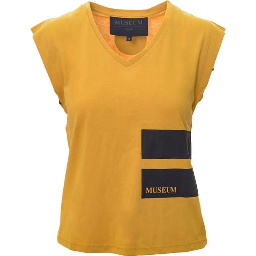 MUSEUM t-shirt primavera/estate cotone s / giallo