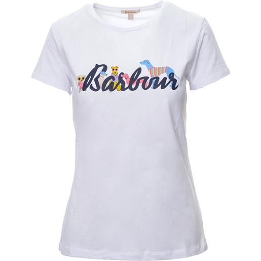 BARBOUR t-shirt primavera/estate cotone 40 / bianco