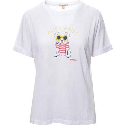 BARBOUR t-shirt primavera/estate cotone 40 / bianco