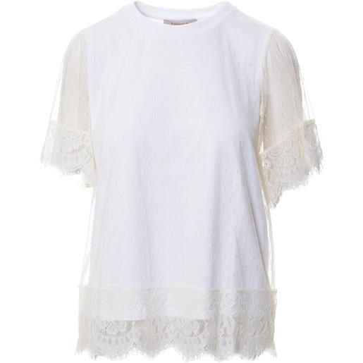 TWIN-SET t-shirt primavera/estate cotone xxs / bianco
