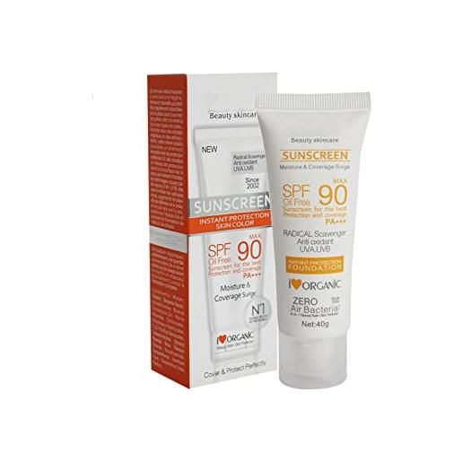 Brrnoo viso corpo protezione solare crema solare sbiancante protezione solare crema protettiva per la pelle antietà controllo dell'olio idratante spf (90+)