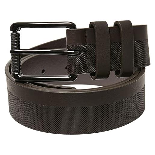 Urban Classics imitation leather basic belt, cintura unisex adulto, marrone (brown), s-m