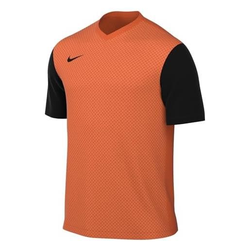 Nike m nk df tiempo prem ii jsy ss t-shirt, arancione di sicurezza/nero, s uomo