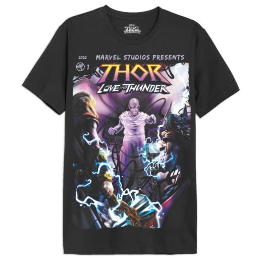 Marvel metlatmts017 t-shirt, grigio, l uomo