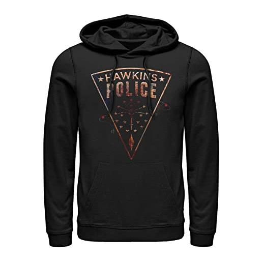 Stranger Things hawkins police rats hoodie hooded sweatshirt, nero, 3xl unisex-adulto