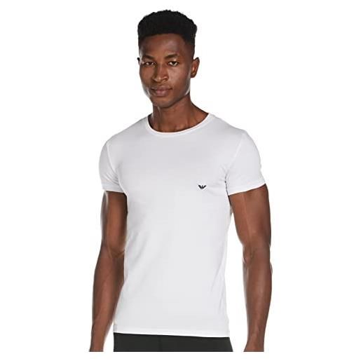 Emporio Armani uomo t-shirt iconic logoband maglietta, bianco (white), xl