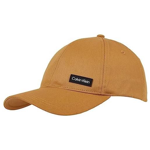 Calvin Klein cappellino uomo essential patch cappellino da baseball, marrone (natural khaki), taglia unica