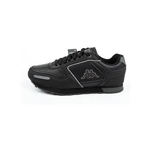 Kappa logo voghera 5, scarpe da ginnastica unisex - adulto, nero black grey dk, 44 eu