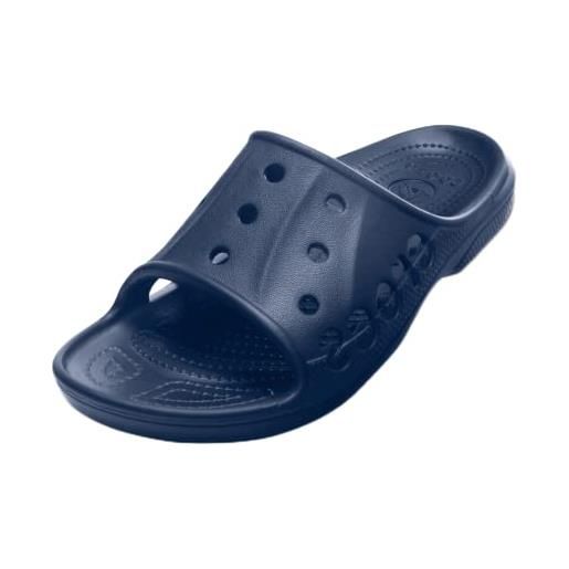 Crocs baya slide unisex - adulto sandali a punta aperta, infradito, blu (navy), 38/39 eu