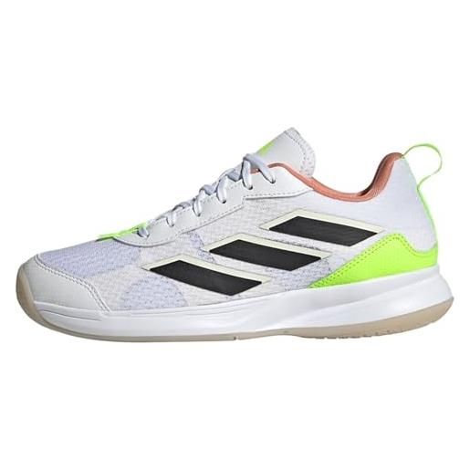 adidas avaflash, shoes-low (non football) donna, ftwr white/core black/lucid lemon, 44 2/3 eu