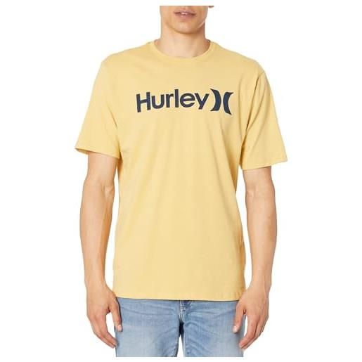 Hurley evd oao solid s/s maglietta, dusty cheddar, xxl uomo