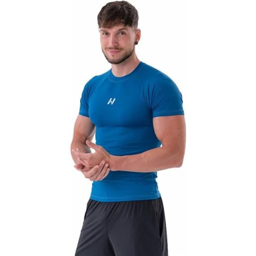 Nebbia functional slim-fit t-shirt blue l maglietta fitness