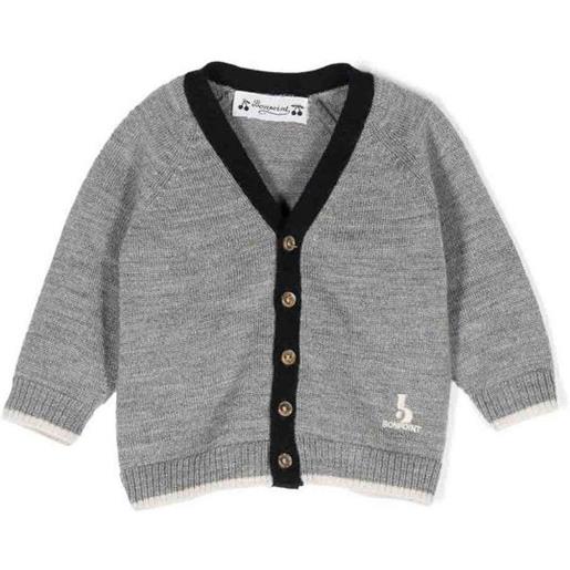 Bonpoint cardigan per neonato in lana grigia