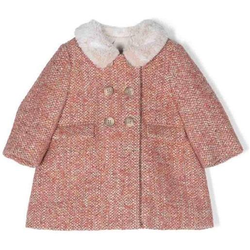 Bonpoint cappotto di colore rosa in pura lana vergine