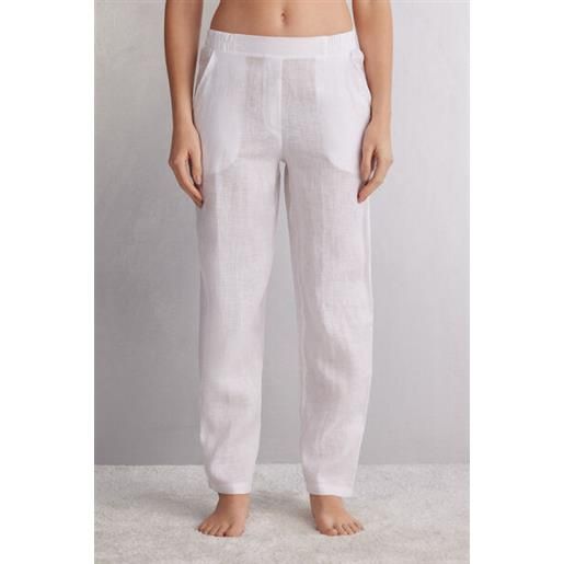 Intimissimi pantalone in tela di lino bianco