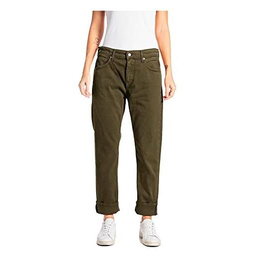 Replay marty jeans, 238 verde militare, 28w x 30l donna