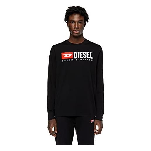 Diesel maglietta a maniche lunghe da uomo t-just-ls-div, bianco brillante (a03768-0grai-100), xxl