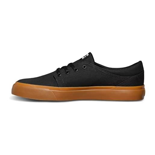 DC Shoes trase tx-shoes for men, scarpe da skateboard uomo, nero (black/gum), 38.5 eu