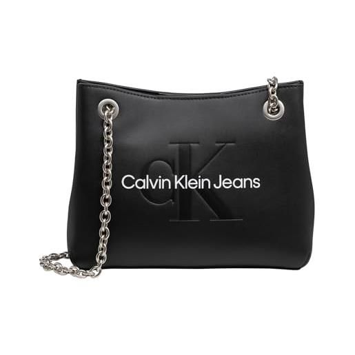 Calvin Klein Jeans women sculpted shoulder bag24 mono, fashion black, one size