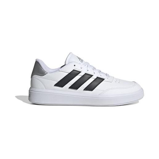 adidas courtblock shoes, scarpe da ginnastica donna, ftwr white/core black/silver met, 41 1/3 eu