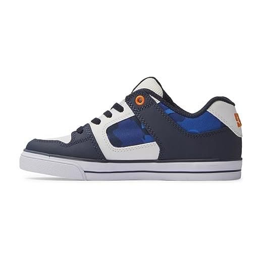 DC Shoes pure elastic, scarpe da ginnastica, shady blue orange, 30 eu