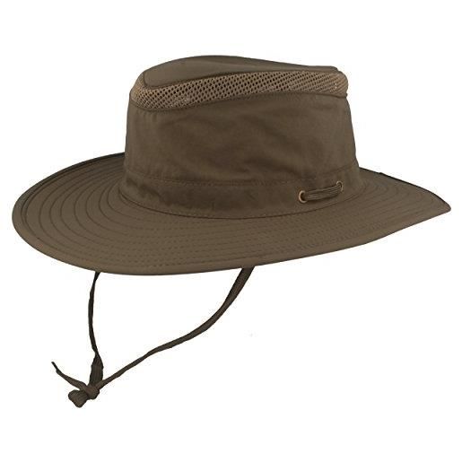 Hut Breiter breiter cappello da safari cappello da sole pescatore con protezione uv 30+ traspirante, leggero e pieghevole, con sottogola regolabile e tasca segreta, oliva l