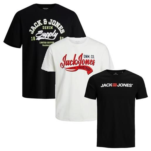 JACK & JONES core - maglietta da uomo con scollo rotondo, confezione da 3 pezzi, confezione da 3 pezzi @ 60. , m