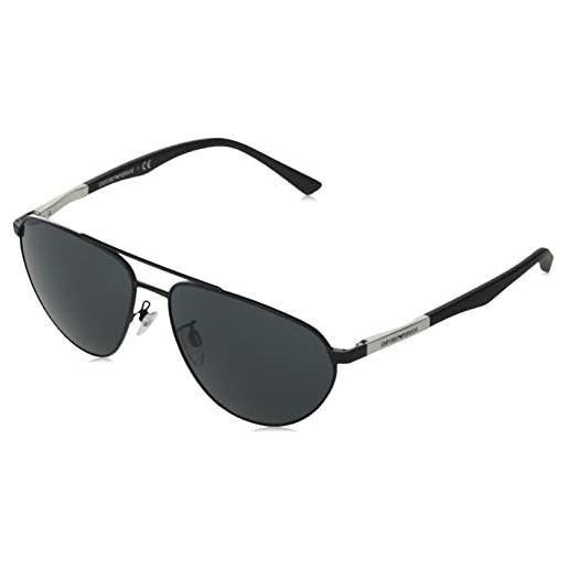 Emporio Armani 0ea2125 occhiali da sole, matte black/dark grey lens, 60 unisex, nero opaco/dark grey lens