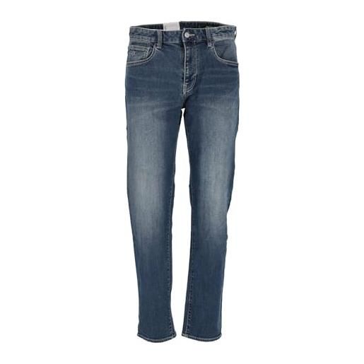Armani Exchange j13 slim fit comfort cotton pants jeans, denim indaco, 42 uomo