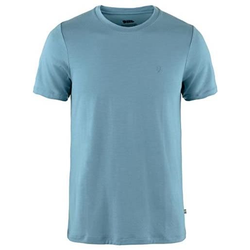 Fjallraven abisko wool ss m t-shirt, blu (dawn blue), xxl uomo