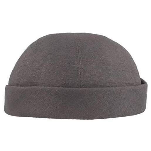 Bullani berretto estivo da marinaio, 100% lino, grigio, taglia 59, grigio. , 59