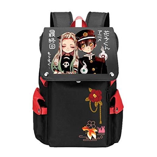 WANHONGYUE anime toilet-bound hanako-kun cosplay borsa da scuola backpack rucksack studenti zaino per laptop da 15,6 pollici rosso / 2